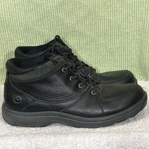 Dunham Mens Addison Black Leather Waterproof Slip Resistant Work Shoes Sz 11.5 D